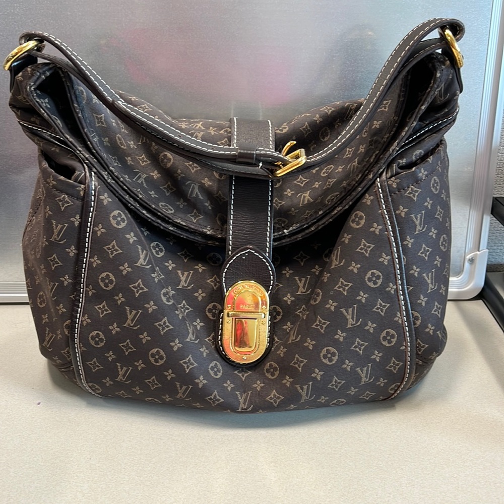 Louis Vuitton Large Hobo Shoulder Bag Brown Monogram Canvas Idylle Romance